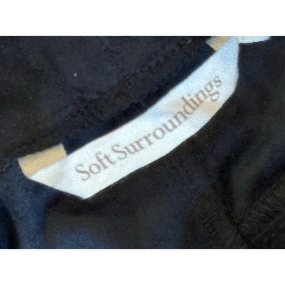 SOFT SURROUNDINGS Black Faux Suede Pull On Pants Women size P XL - Picture 4 of 6